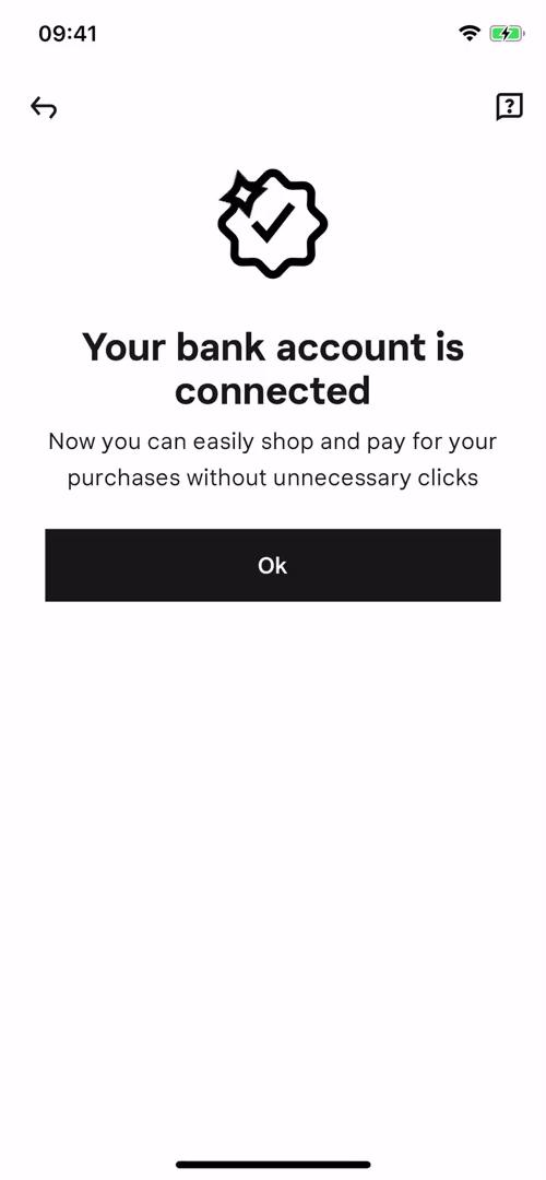 Adding payment details screenshot