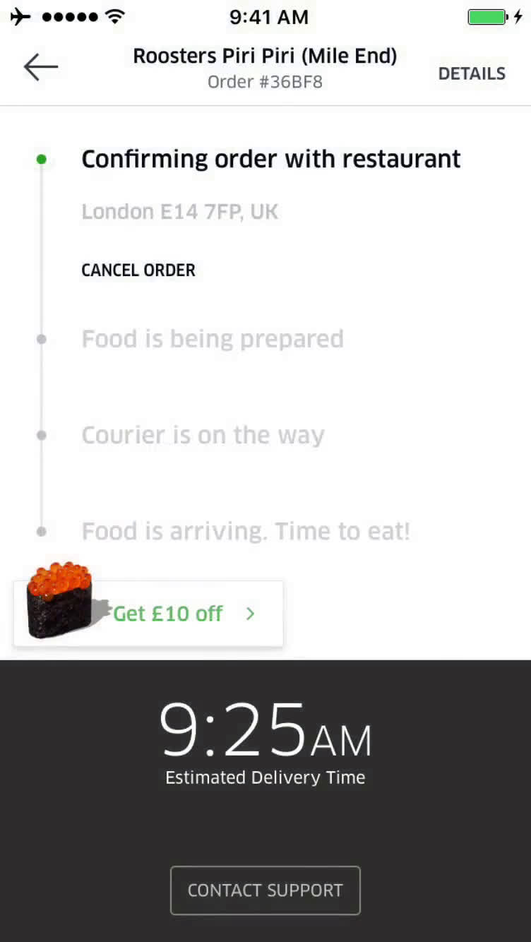 Cancelling an order on Uber Eats video thumbnail