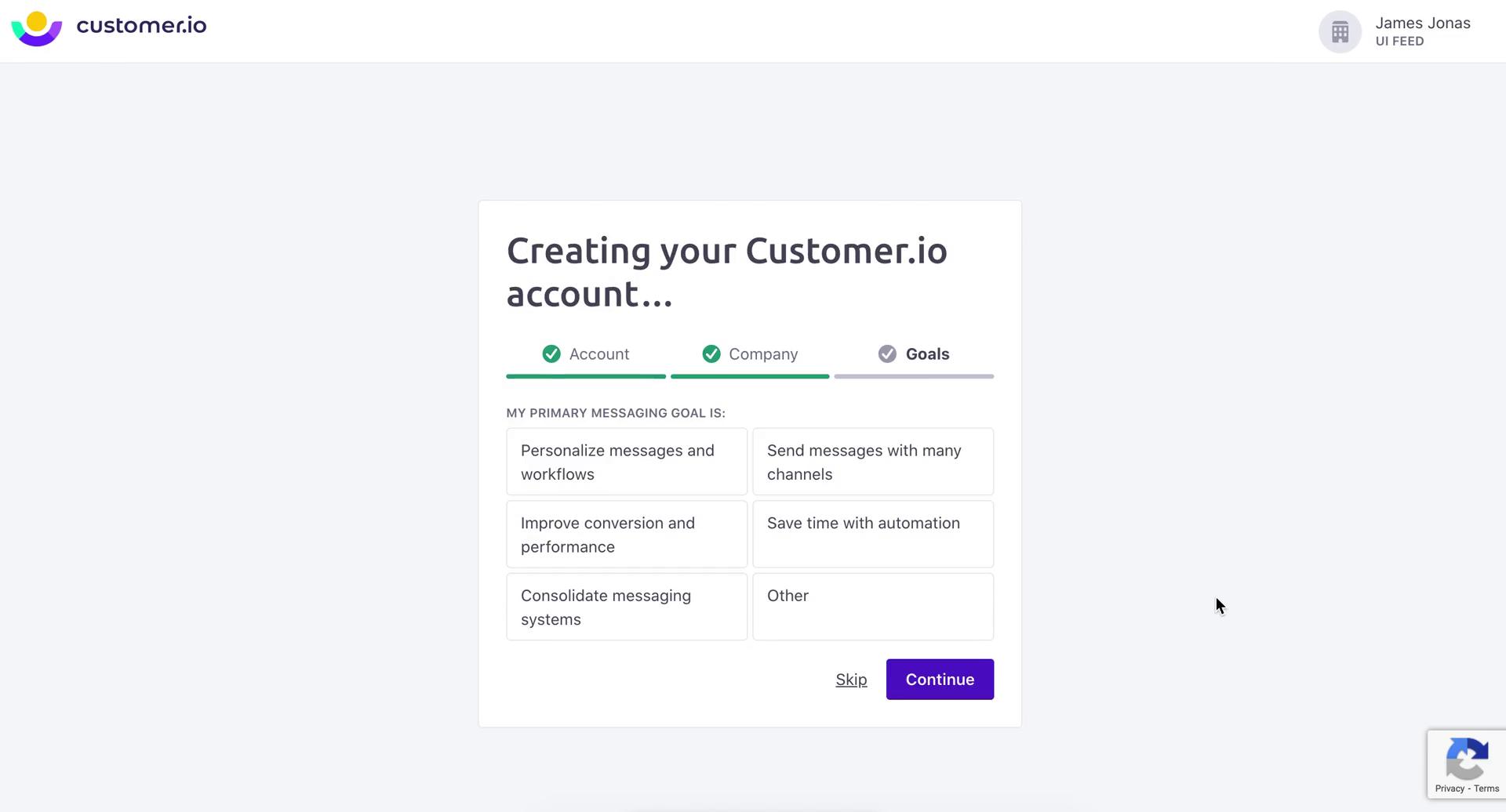 Onboarding screenshot