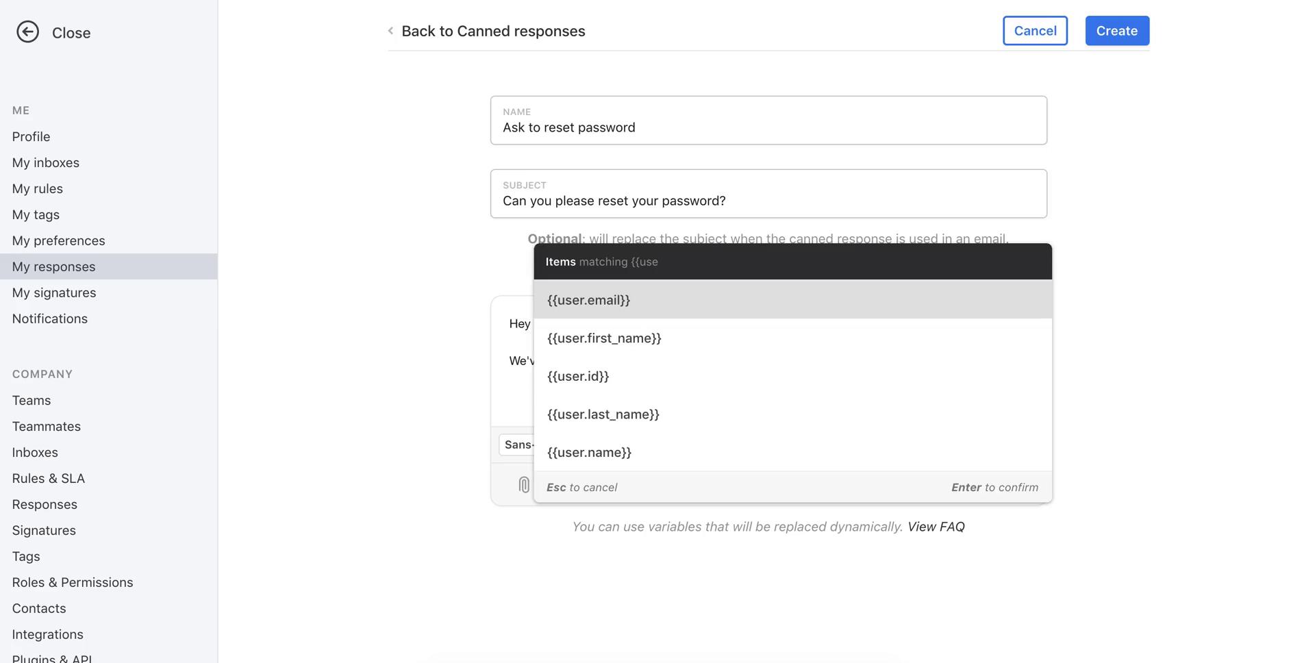 Creating a template on Front video thumbnail