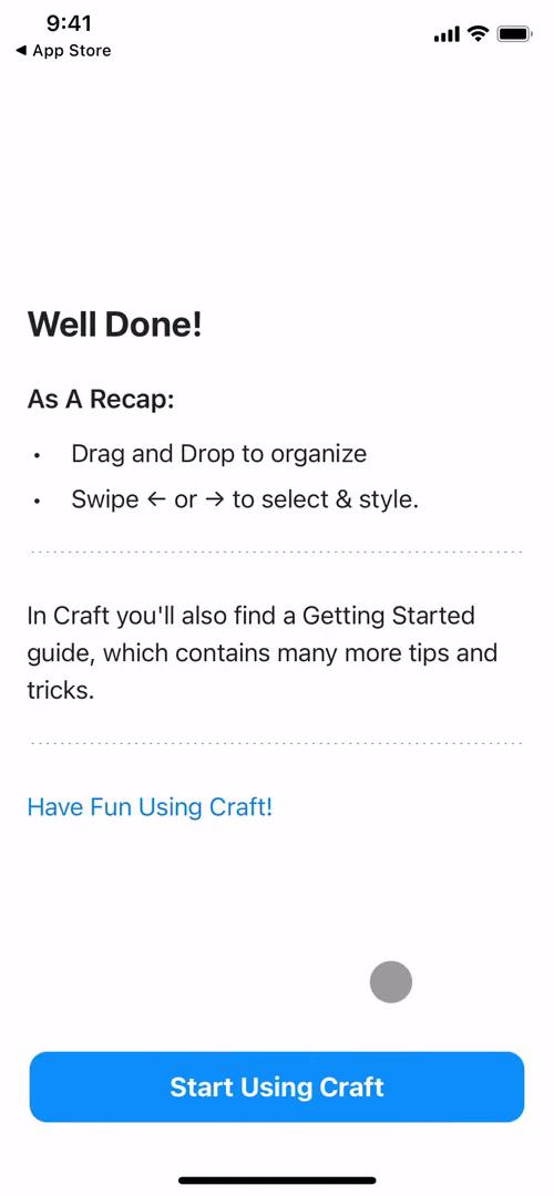 Onboarding screenshot