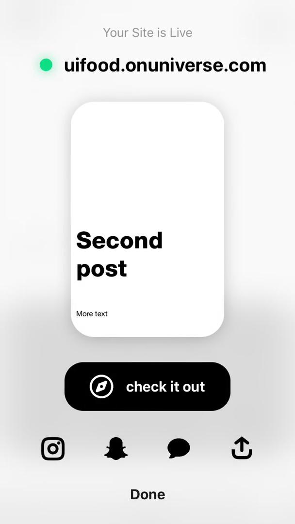 Creating a post screenshot