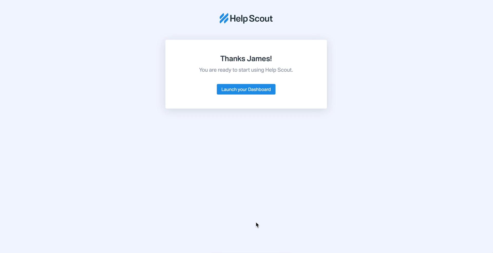 Screenshot of Get started on Accepting an invite on Help Scout user flow