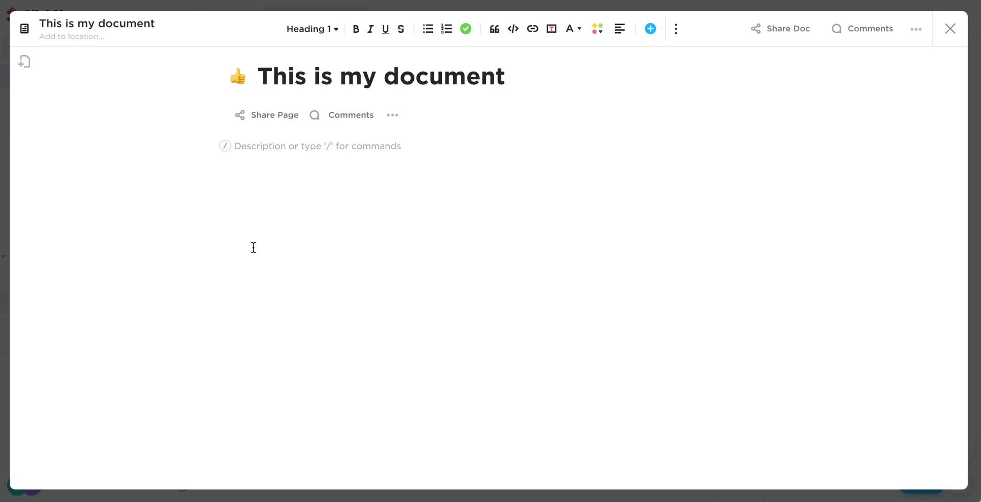 Creating a document screenshot