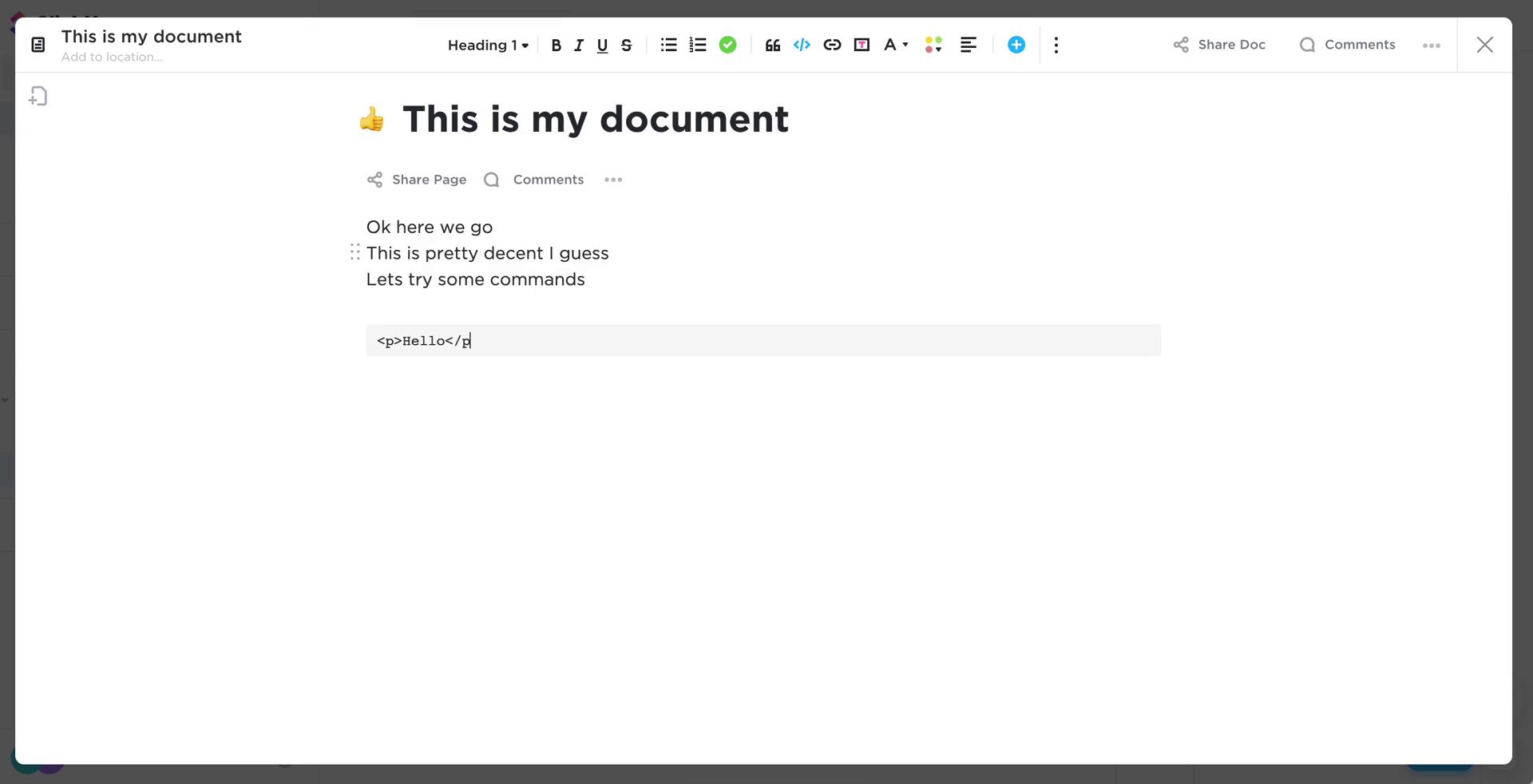 Creating a document screenshot