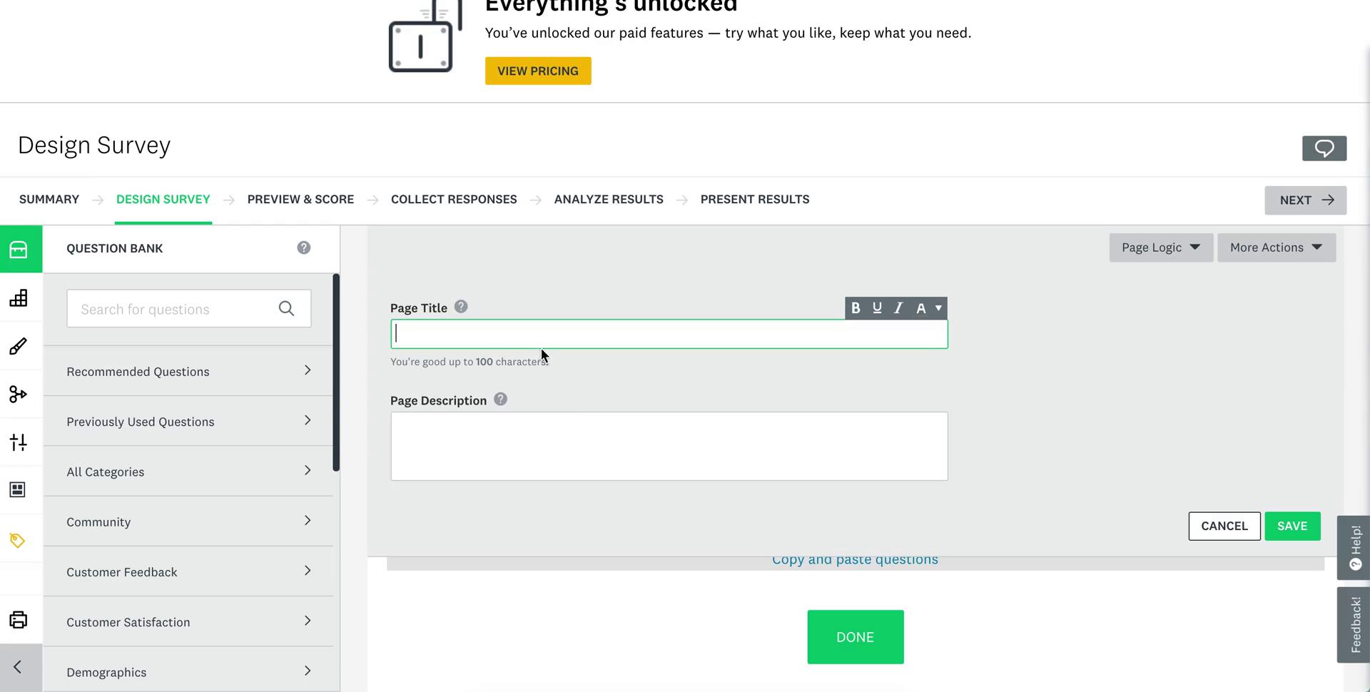 Creating a form screenshot