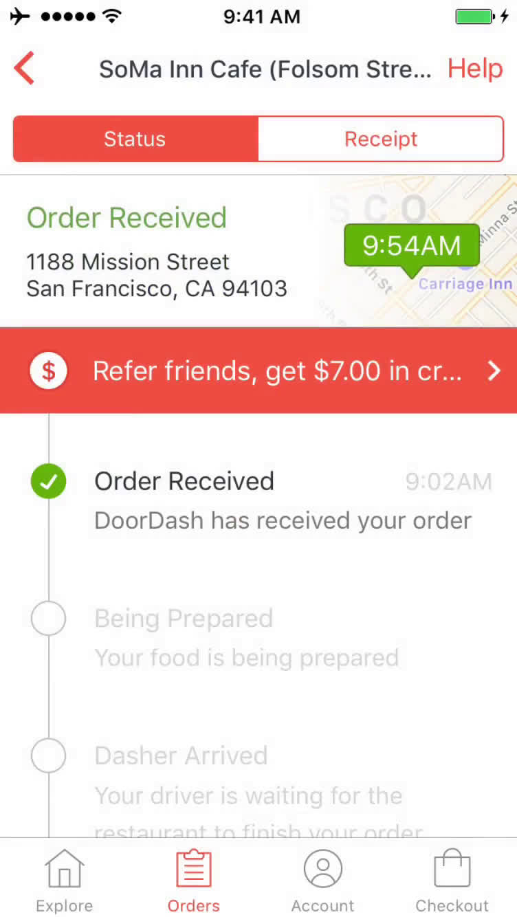 Cancelling an order on DoorDash video thumbnail