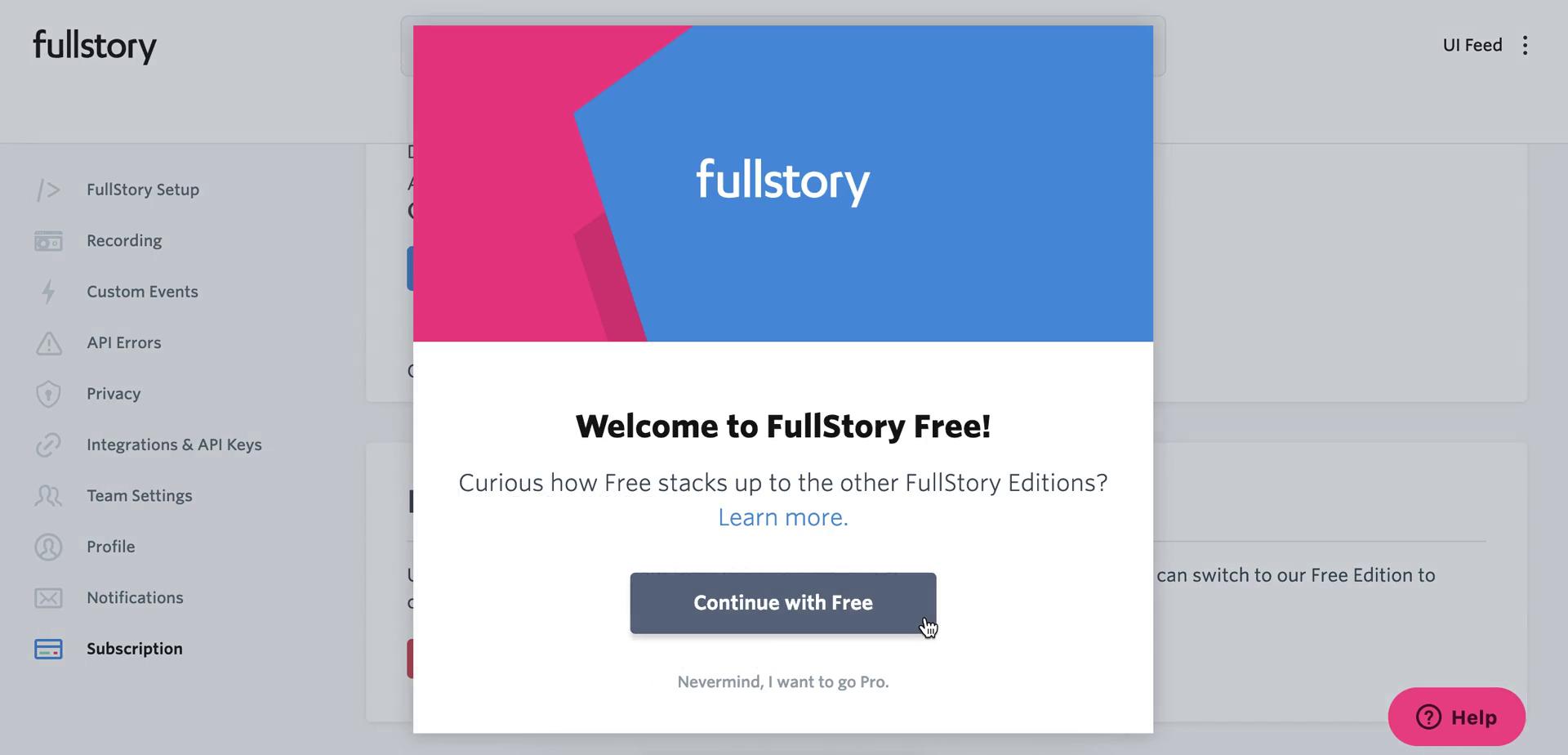 General browsing on Fullstory video thumbnail