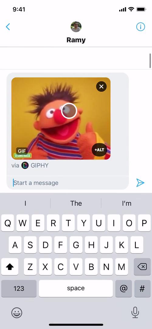 Sending messages screenshot