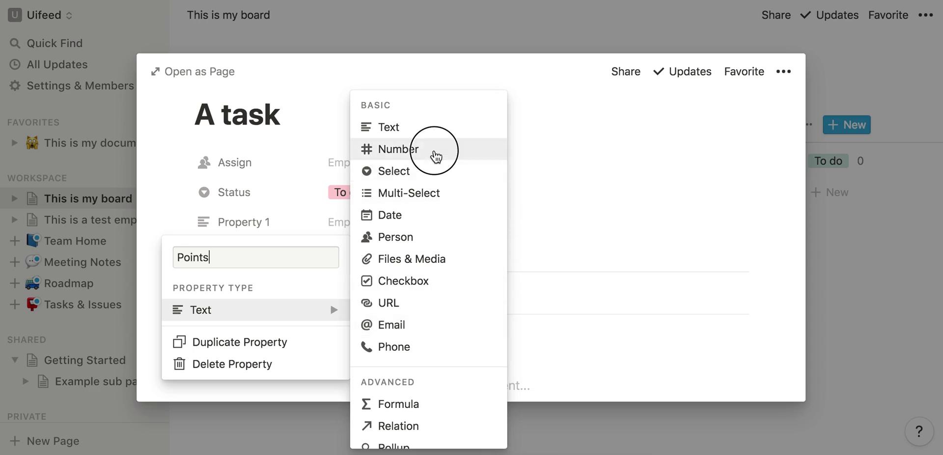 Tasks screenshot