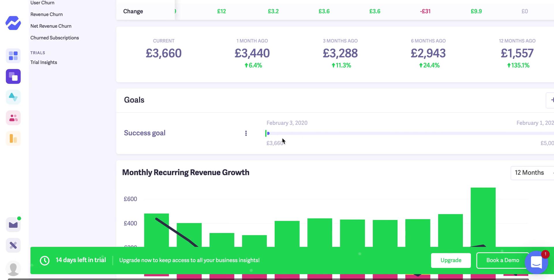 Setting goals on Baremetrics video thumbnail