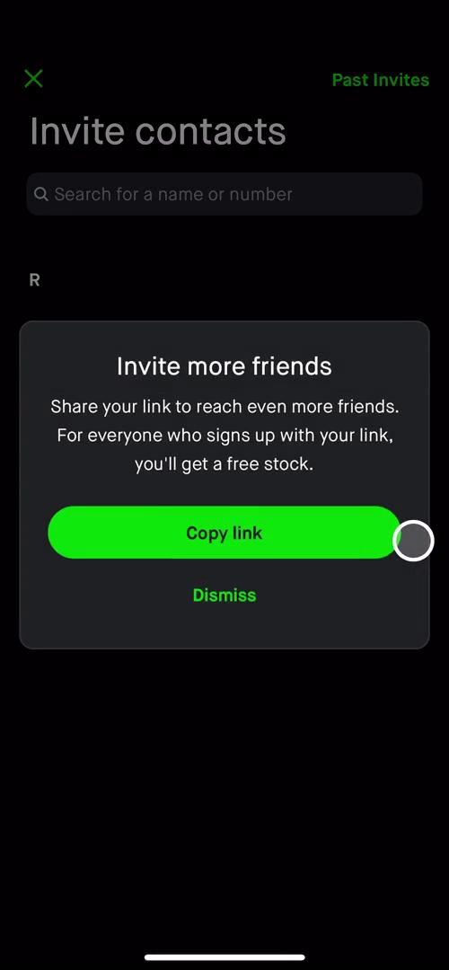 Inviting people screenshot