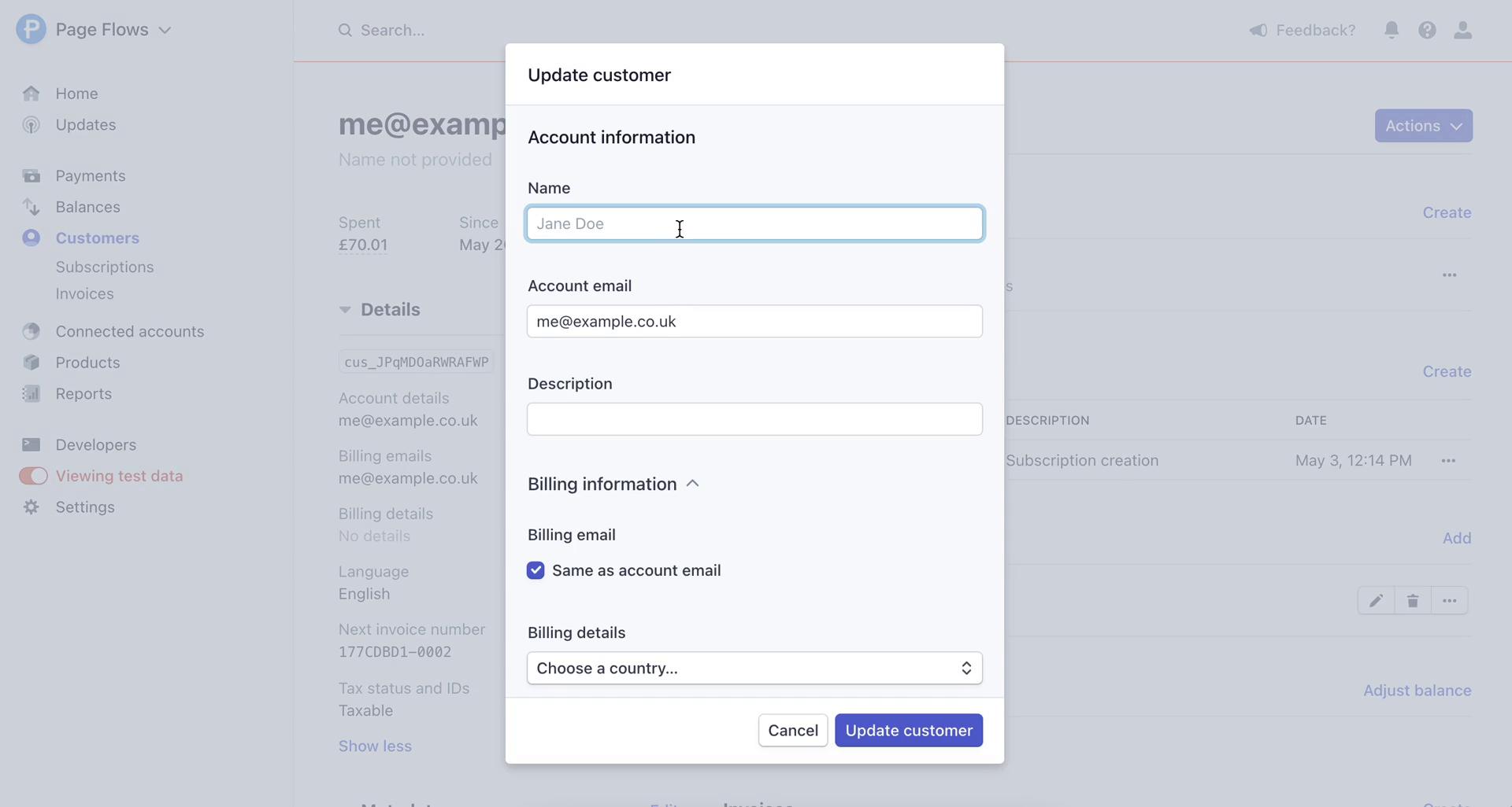 CRM screenshot