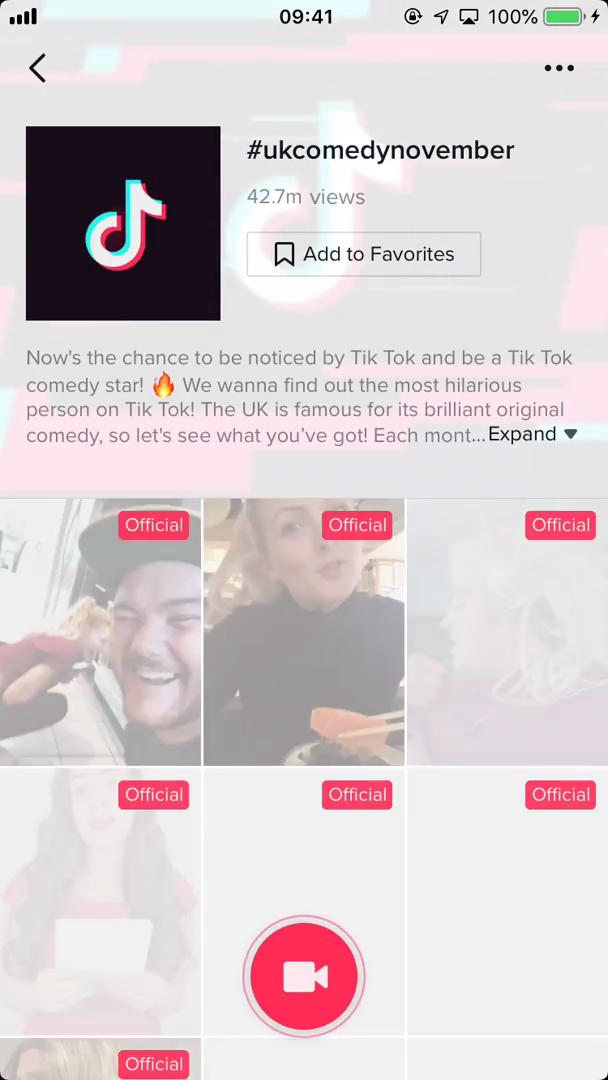 TikTok hashtag detail screenshot