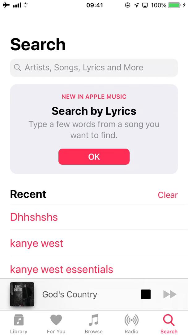 Apple Music search screenshot