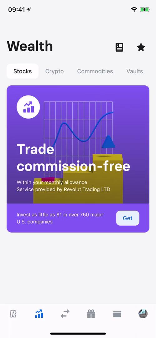 Screenshot of Wealth on Buying crypto currency on Revolut user flow
