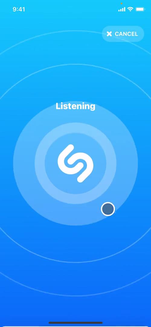 Screenshot of Listening on General browsing on Shazam user flow