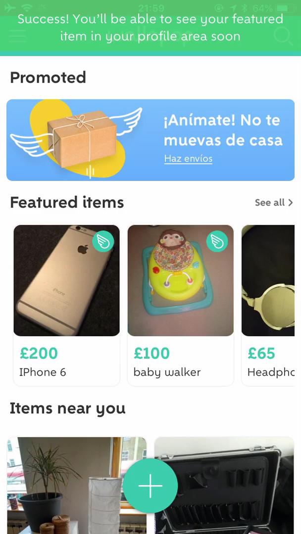 Listing a product screenshot