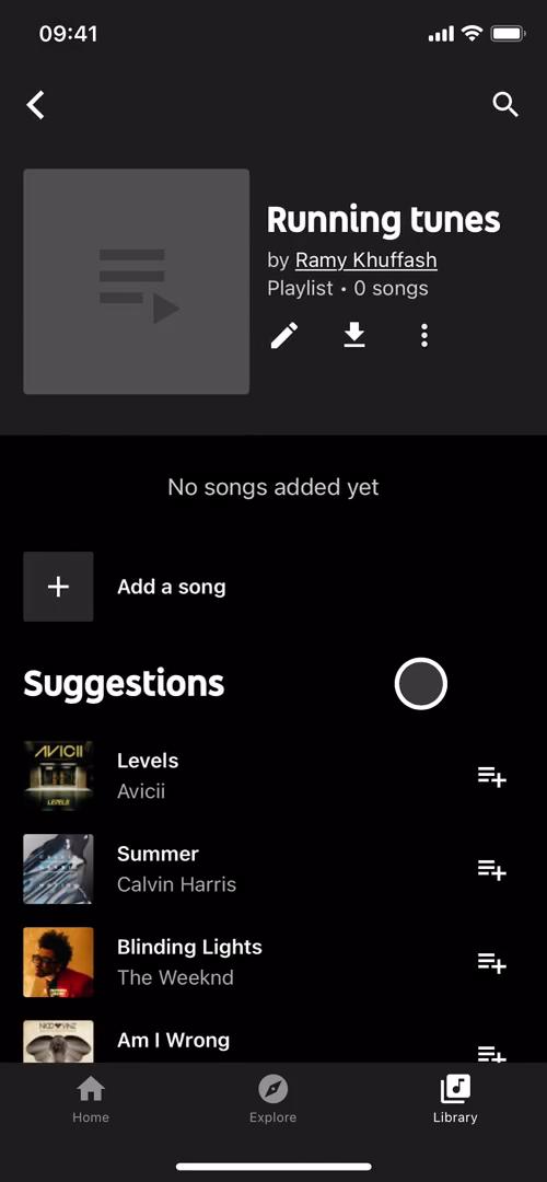 Creating a playlist screenshot