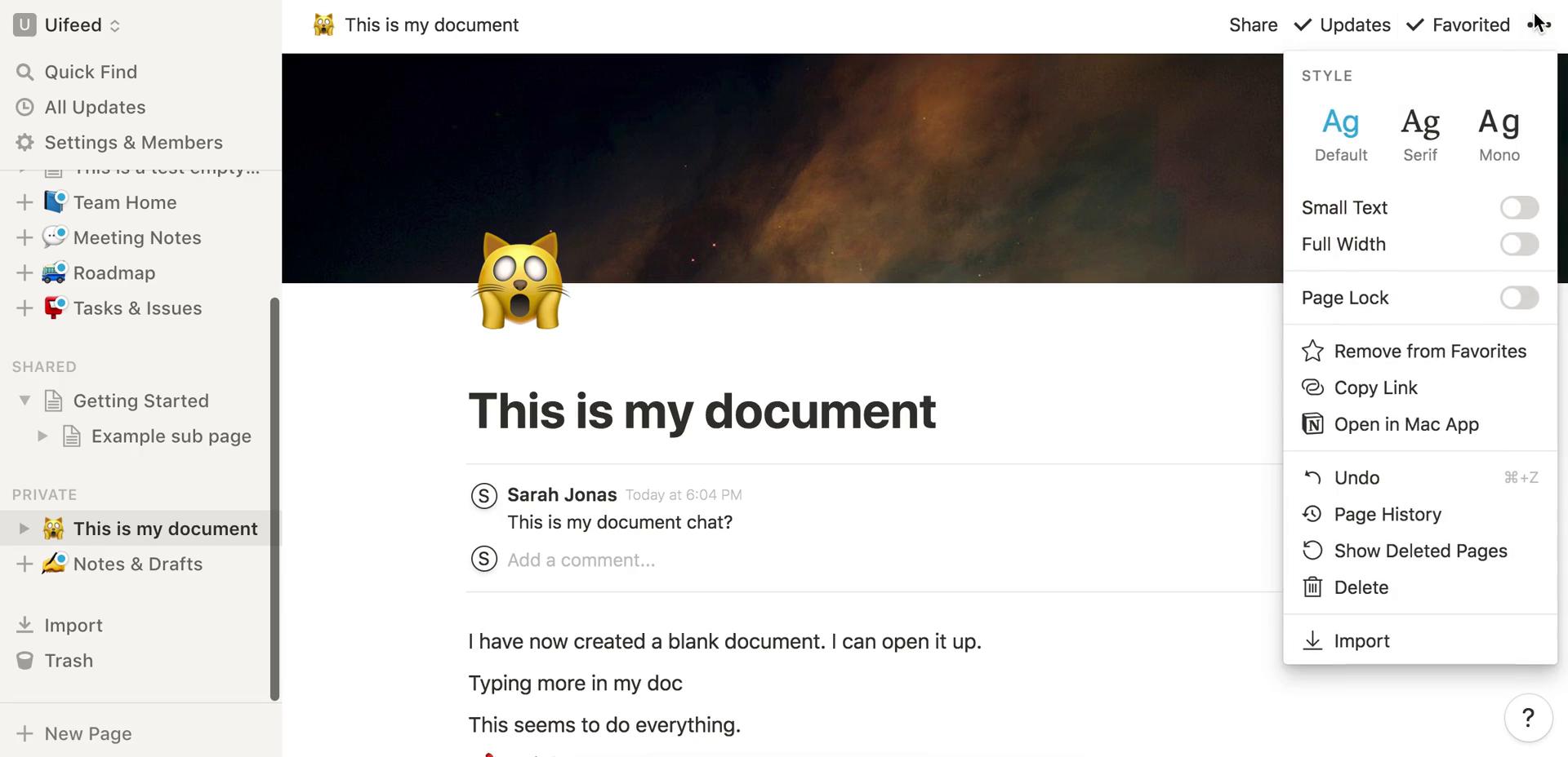 Creating a document screenshot