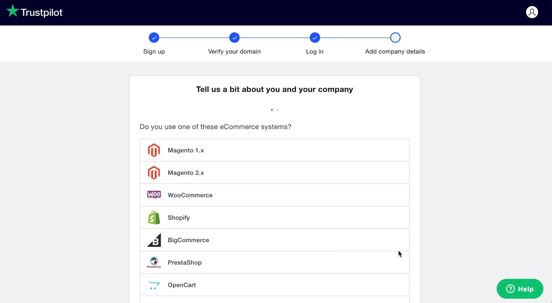 Onboarding screenshot