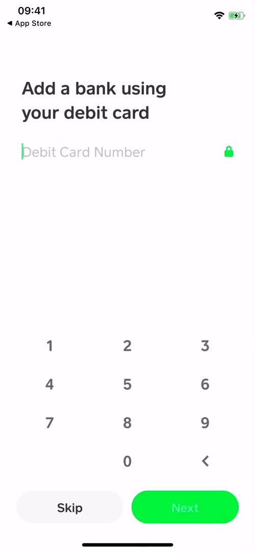 Cash App add payment details screenshot