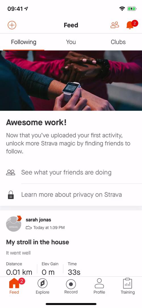 Creating a post on Strava video thumbnail