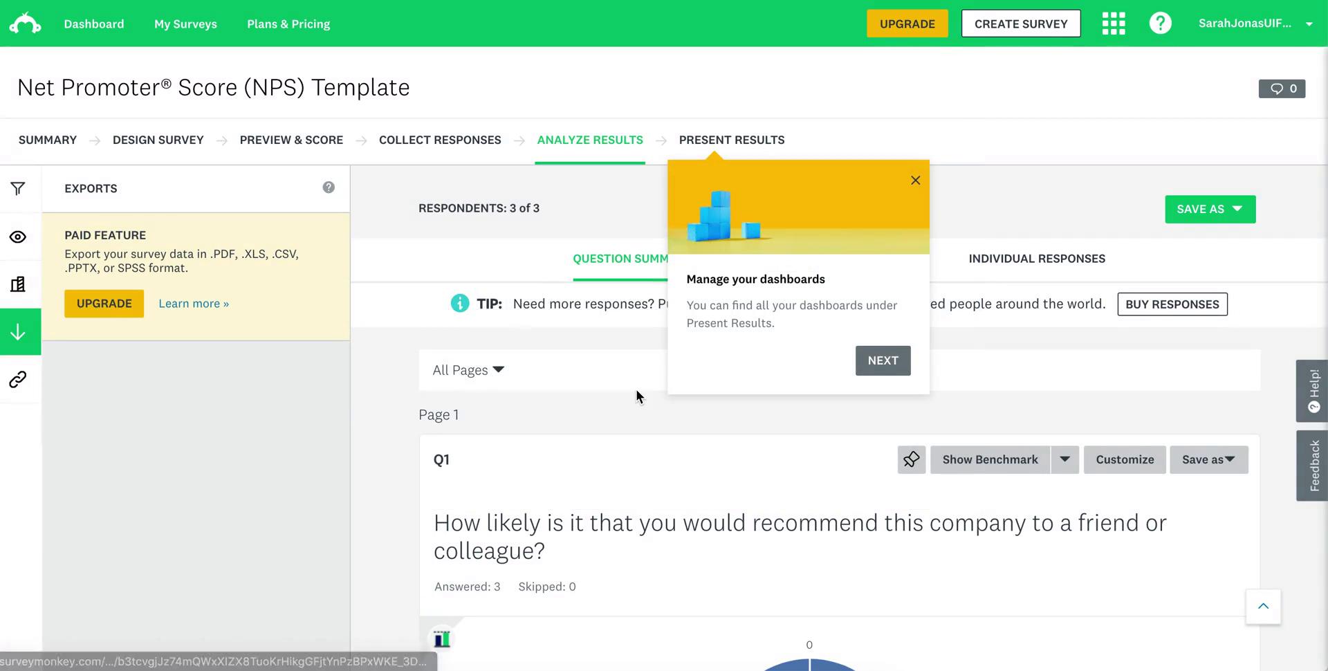 Analytics/Stats on SurveyMonkey video thumbnail