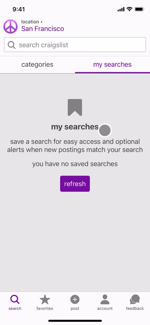 Searching screenshot