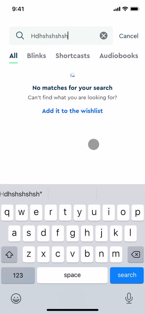 Searching screenshot