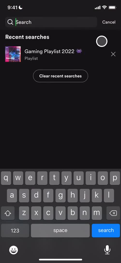 Searching screenshot