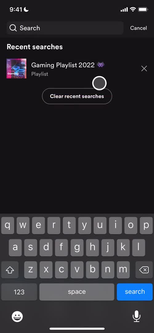 Searching screenshot