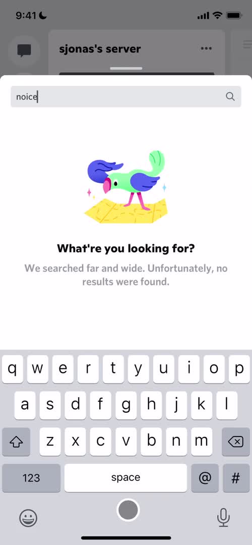 Searching screenshot