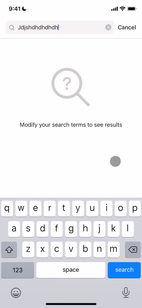 Searching screenshot