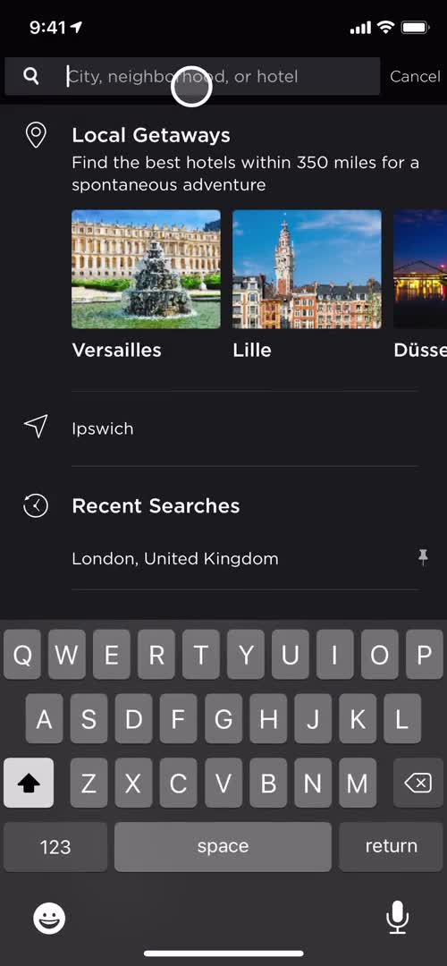 Searching screenshot