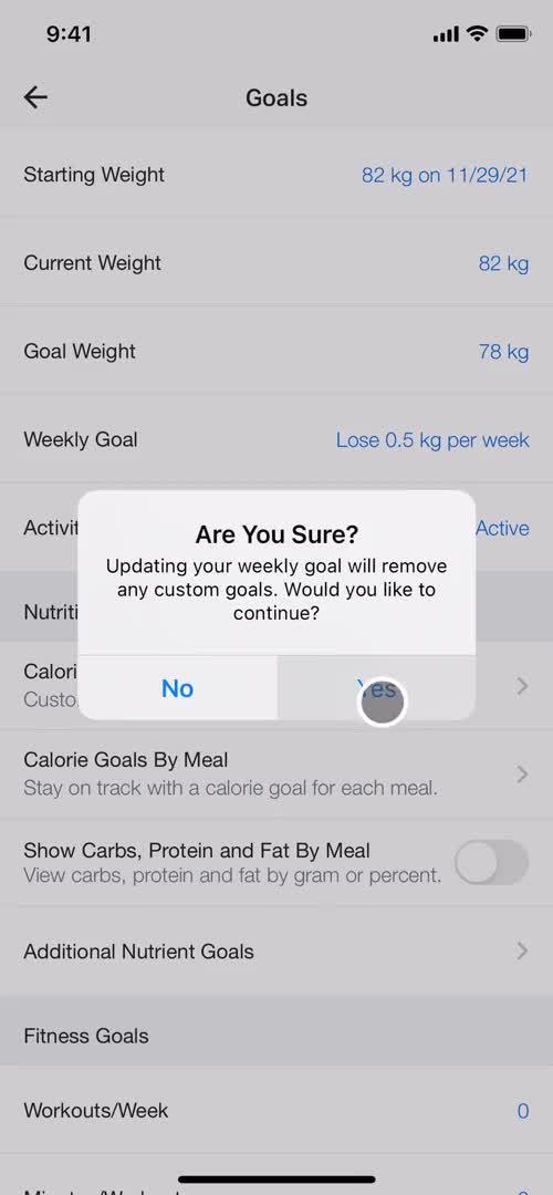 Setting goals on MyFitnessPal video thumbnail