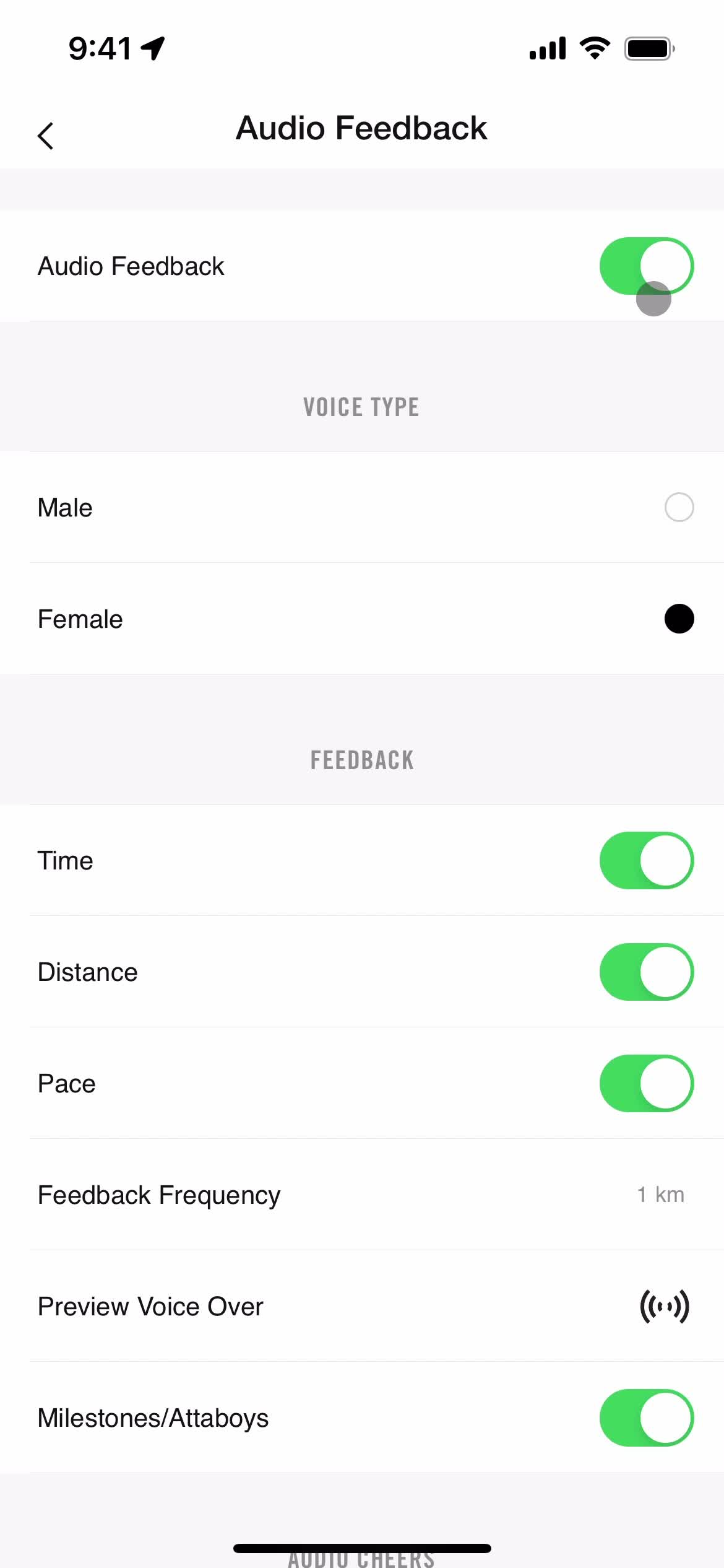 Settings on Nike Run Club video thumbnail