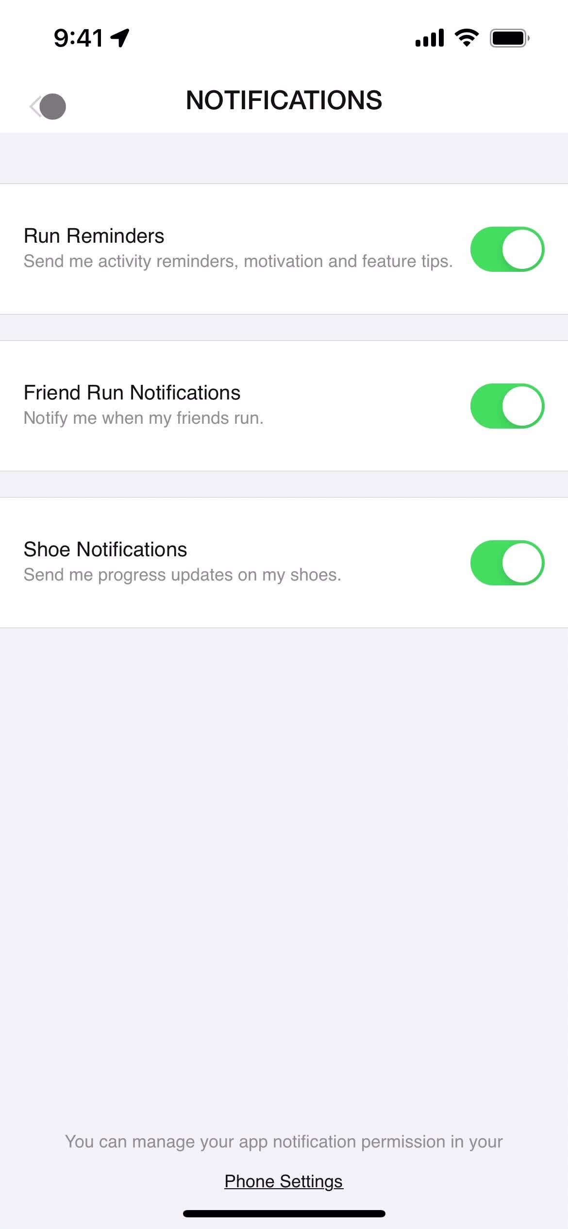 Settings on Nike Run Club video thumbnail