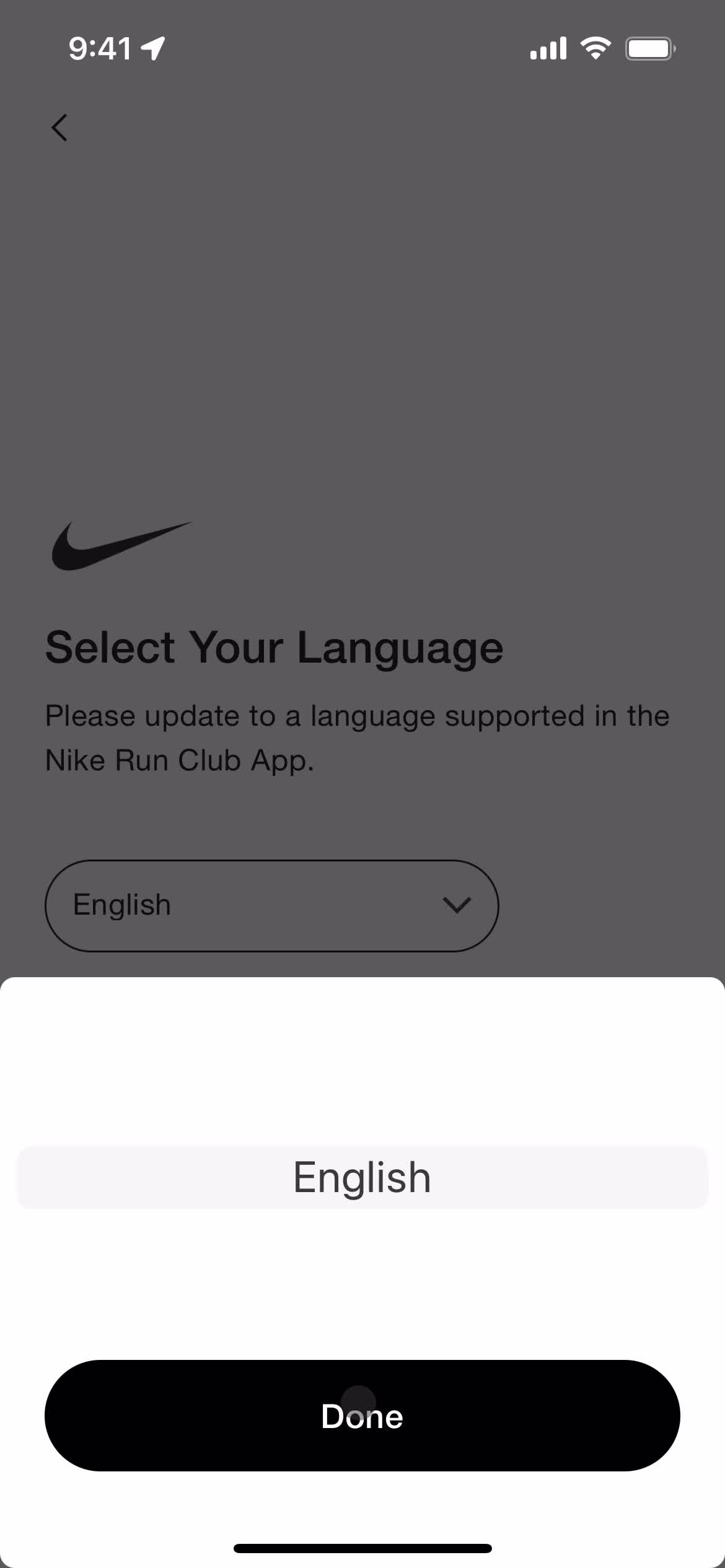 Settings on Nike Run Club video thumbnail