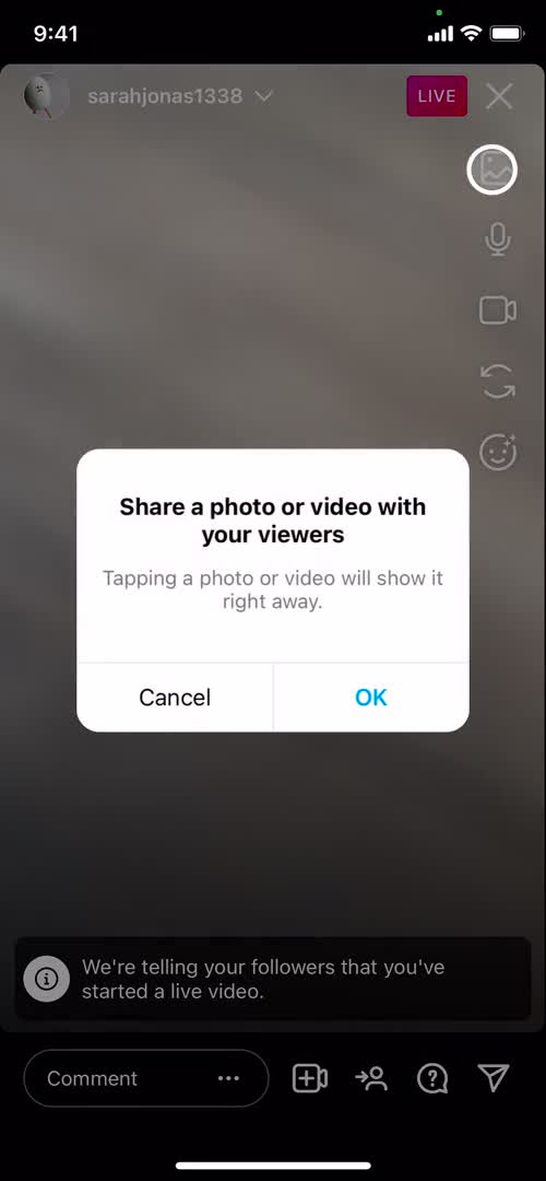 Sharing a video screenshot