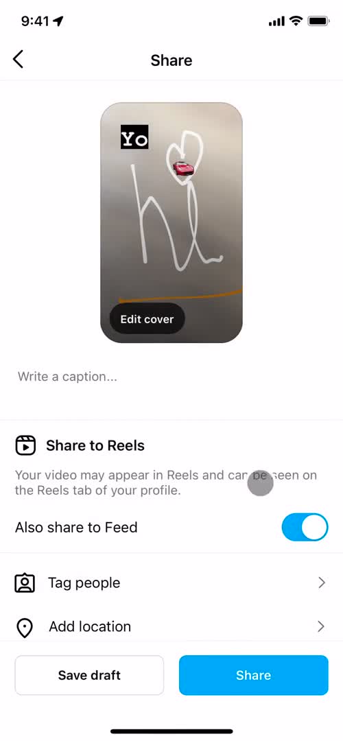 Sharing a video screenshot