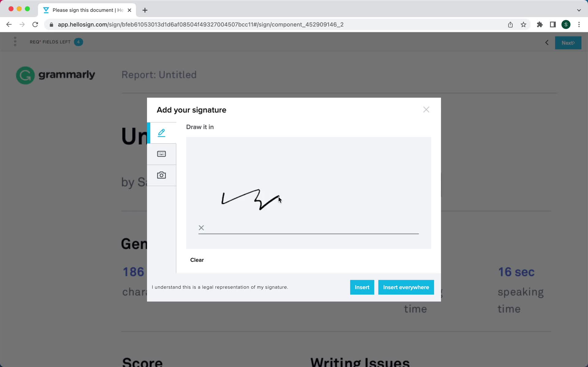 Signing a document on HelloSign video thumbnail