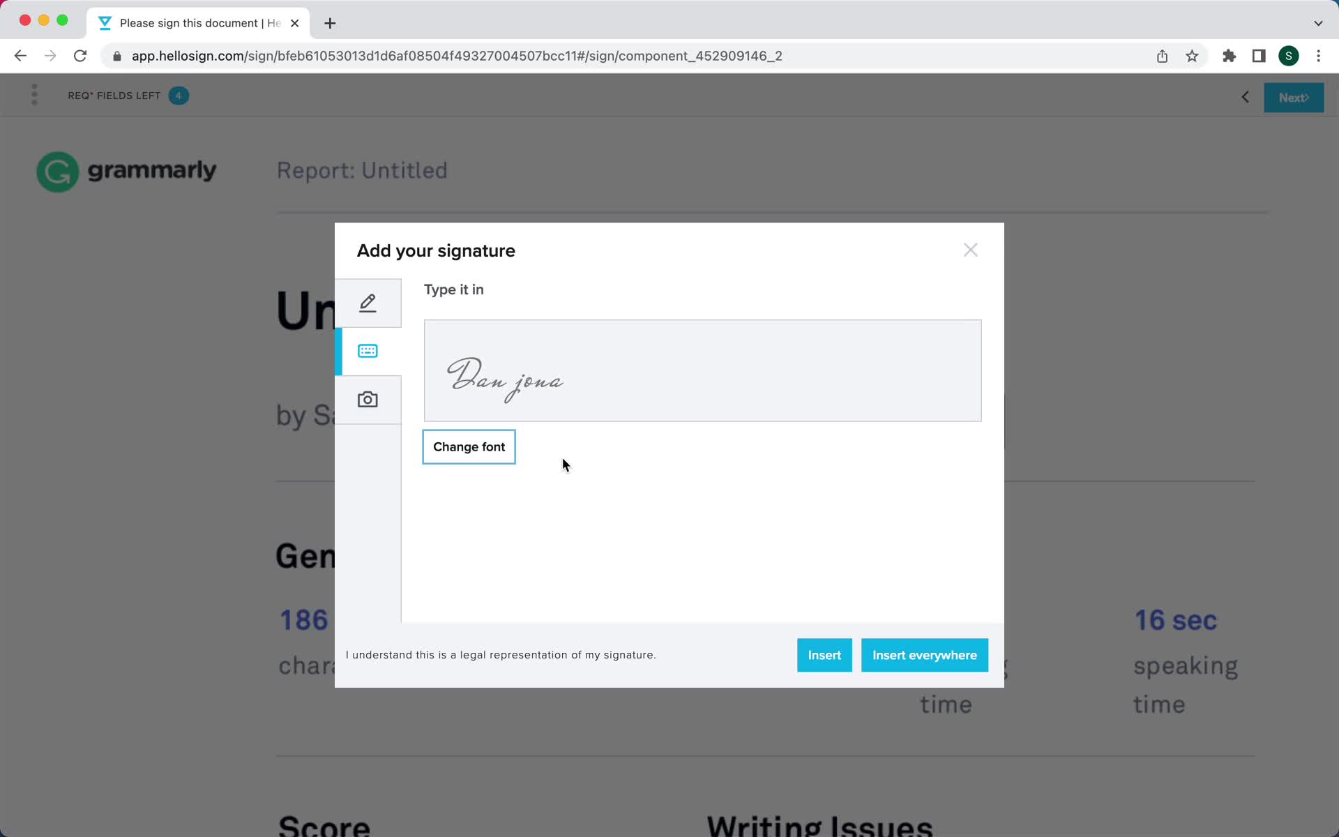 Signing a document on HelloSign video thumbnail