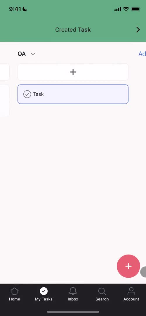 Tasks screenshot