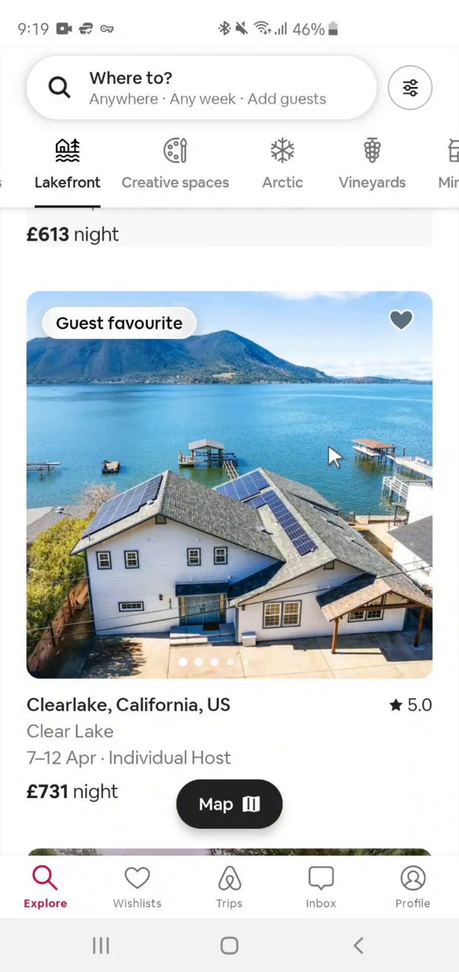 Screenshot of Messaging the host on Airbnb