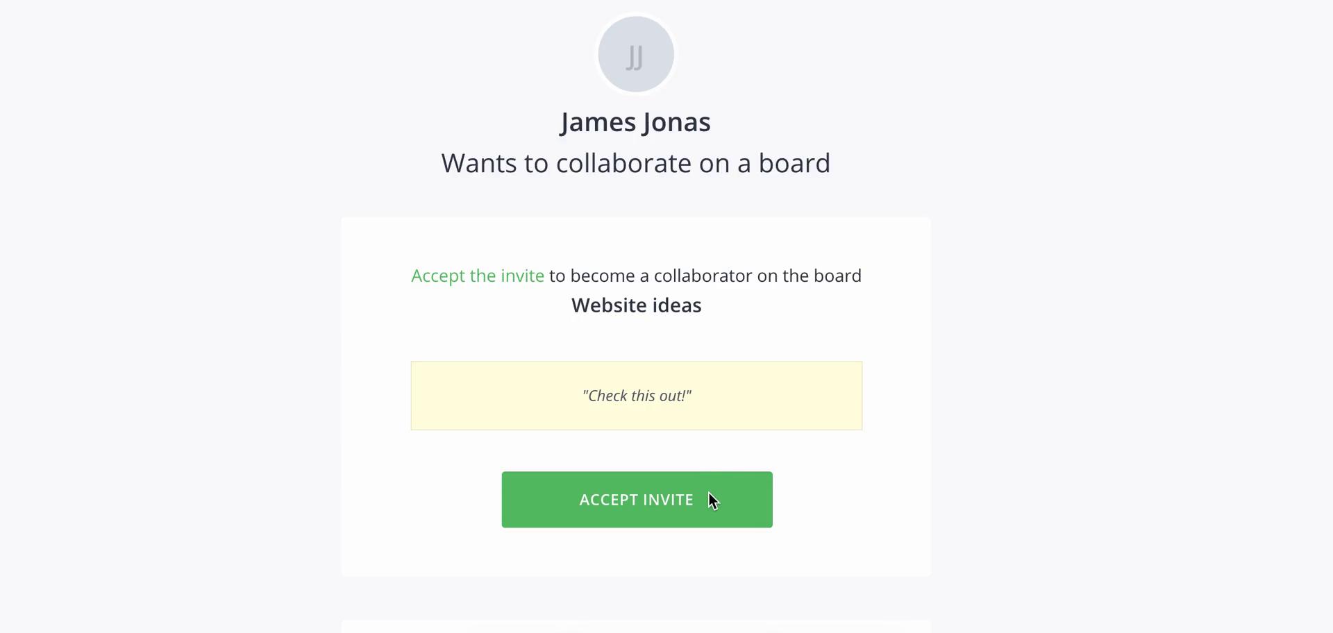 Accepting an invite on InVision video screenshot