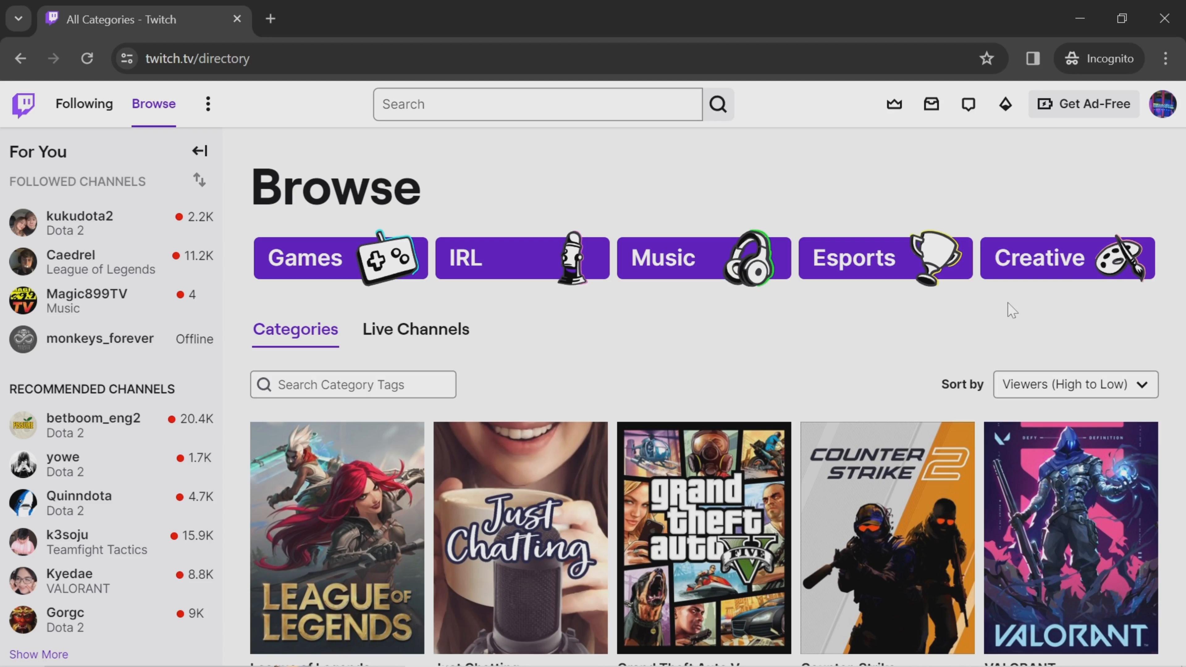 Searching on Twitch video thumbnail