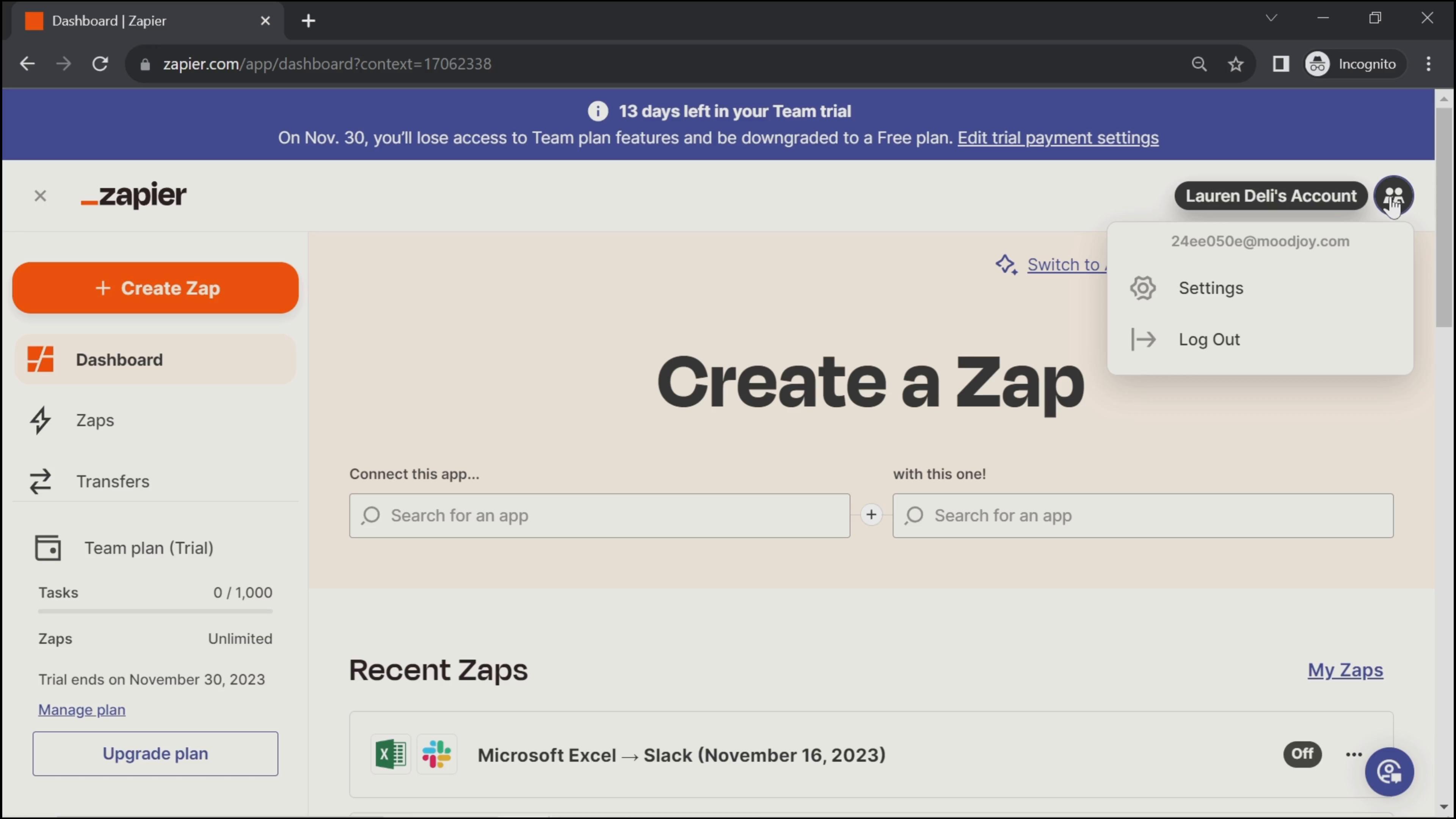 General browsing on Zapier video screenshot