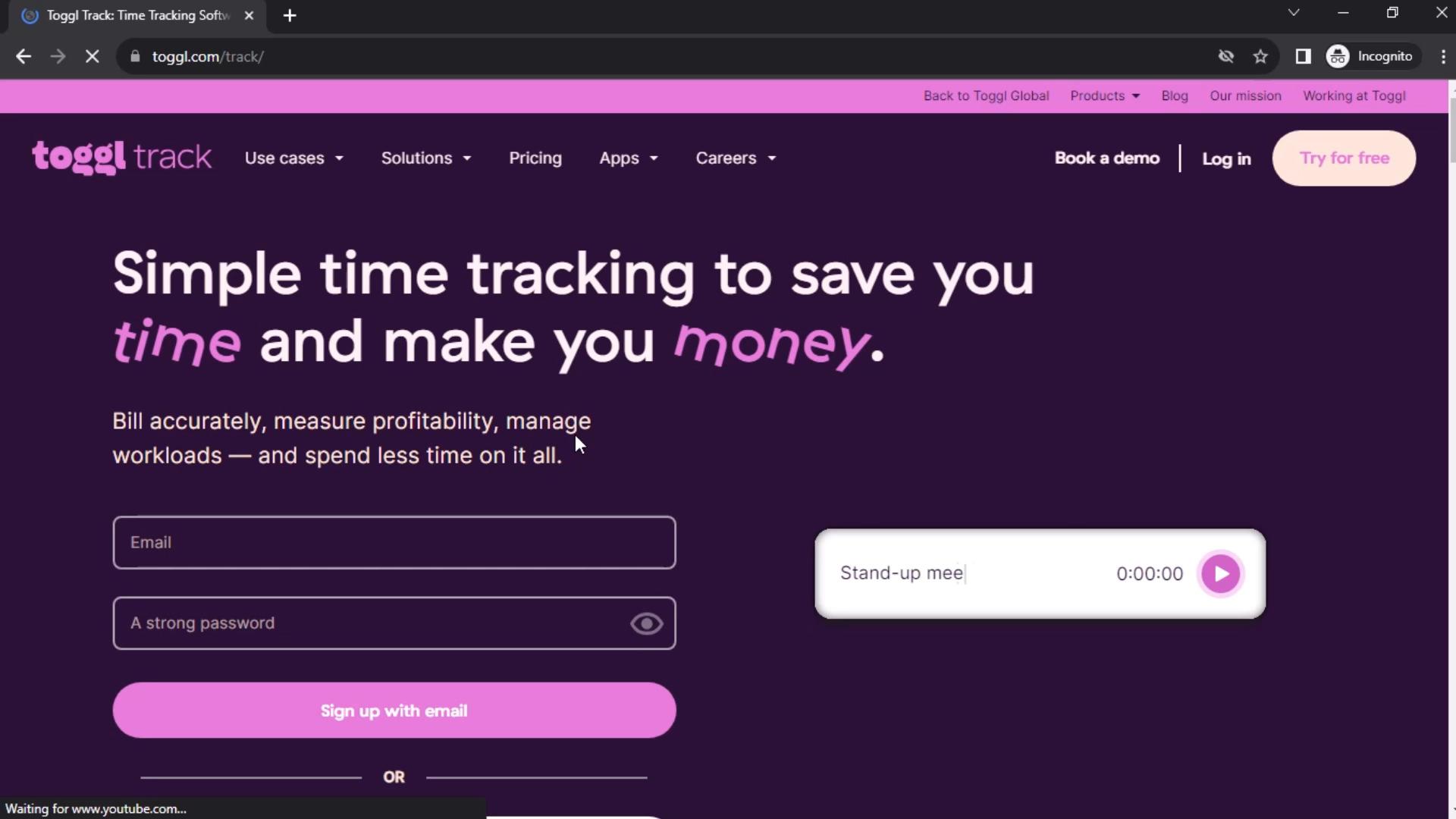 Onboarding on Toggl Track video screenshot