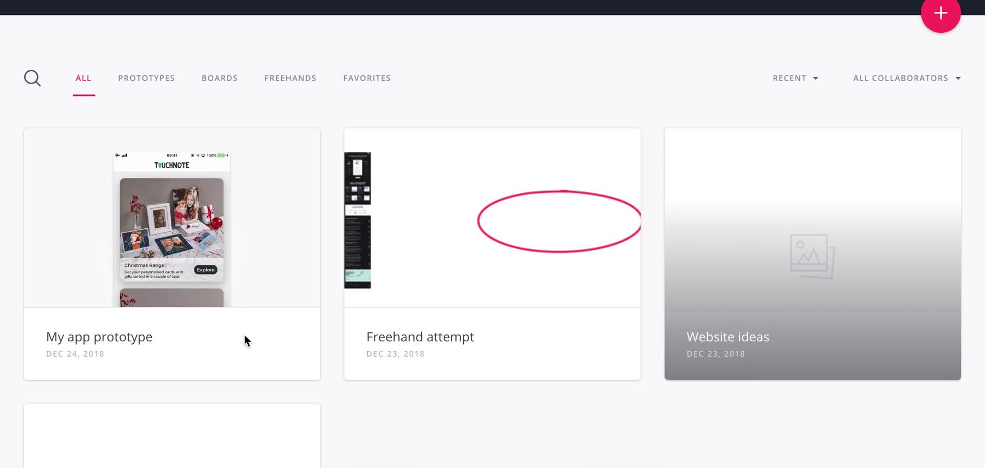 Screenshot of Managing files on InVision